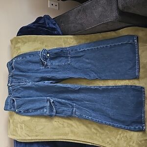 Loft Jeans, 10, wide leg, side pockets